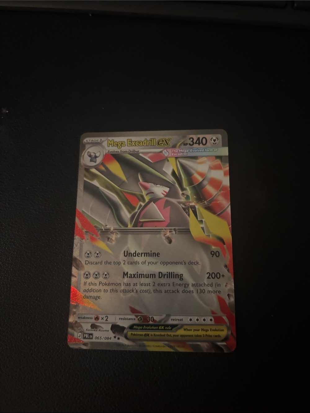 Mega Excadrill EX Pokémon Card - Multicolor Holo